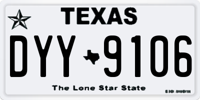 TX license plate DYY9106