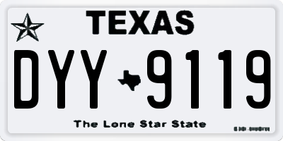 TX license plate DYY9119
