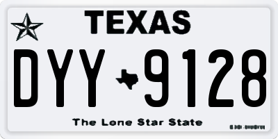 TX license plate DYY9128