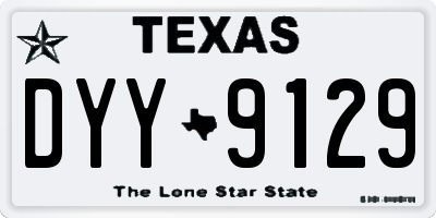 TX license plate DYY9129