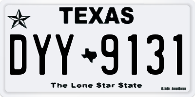 TX license plate DYY9131