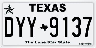 TX license plate DYY9137