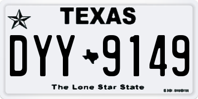 TX license plate DYY9149