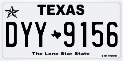 TX license plate DYY9156