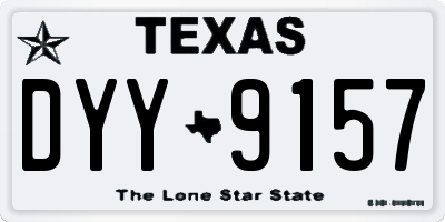 TX license plate DYY9157