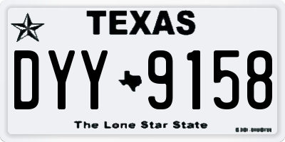 TX license plate DYY9158