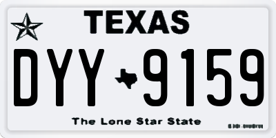 TX license plate DYY9159