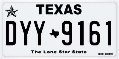 TX license plate DYY9161