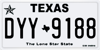 TX license plate DYY9188