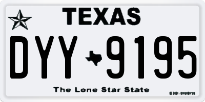 TX license plate DYY9195