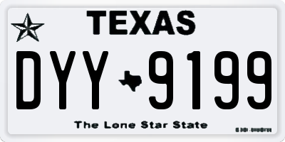 TX license plate DYY9199