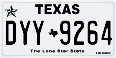 TX license plate DYY9264
