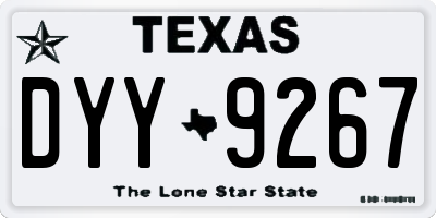 TX license plate DYY9267
