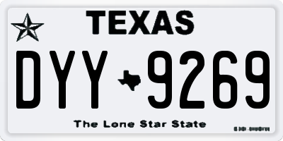 TX license plate DYY9269