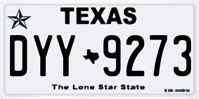 TX license plate DYY9273