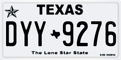 TX license plate DYY9276