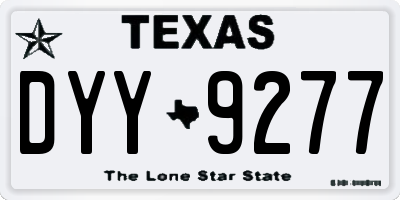 TX license plate DYY9277