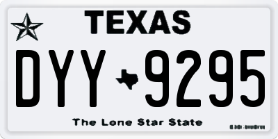 TX license plate DYY9295