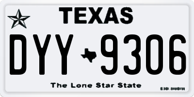 TX license plate DYY9306
