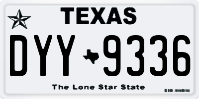 TX license plate DYY9336