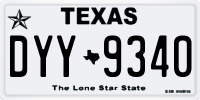 TX license plate DYY9340