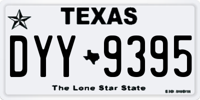 TX license plate DYY9395