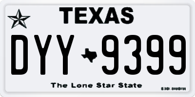 TX license plate DYY9399