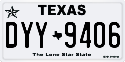 TX license plate DYY9406