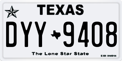 TX license plate DYY9408