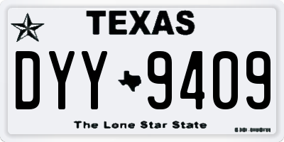TX license plate DYY9409