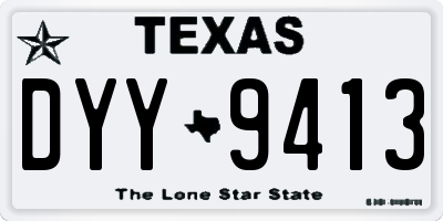 TX license plate DYY9413