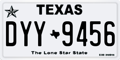 TX license plate DYY9456