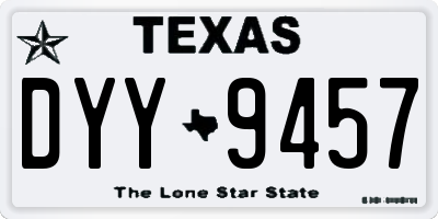 TX license plate DYY9457