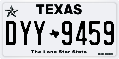 TX license plate DYY9459