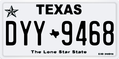 TX license plate DYY9468