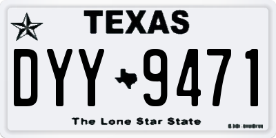 TX license plate DYY9471