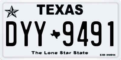 TX license plate DYY9491