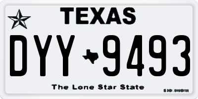 TX license plate DYY9493