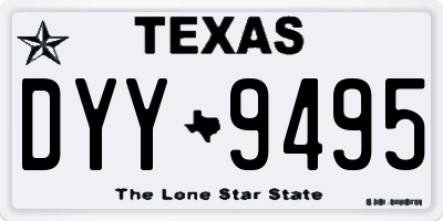 TX license plate DYY9495
