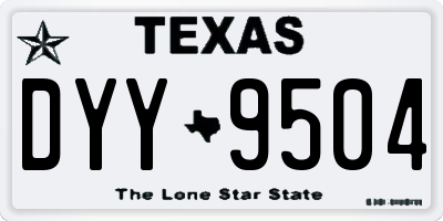 TX license plate DYY9504