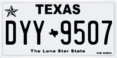 TX license plate DYY9507