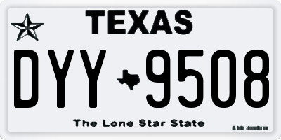 TX license plate DYY9508