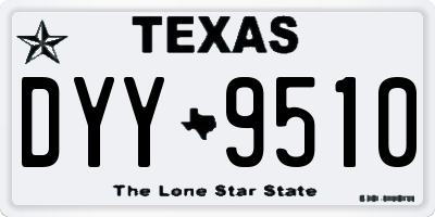 TX license plate DYY9510