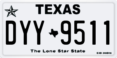 TX license plate DYY9511