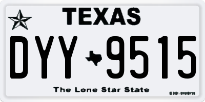 TX license plate DYY9515