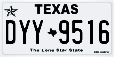 TX license plate DYY9516