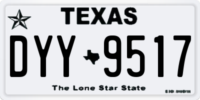 TX license plate DYY9517