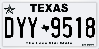 TX license plate DYY9518