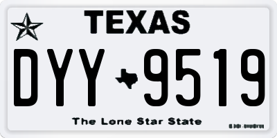 TX license plate DYY9519