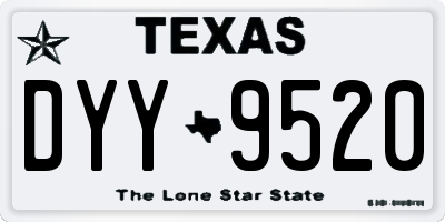 TX license plate DYY9520